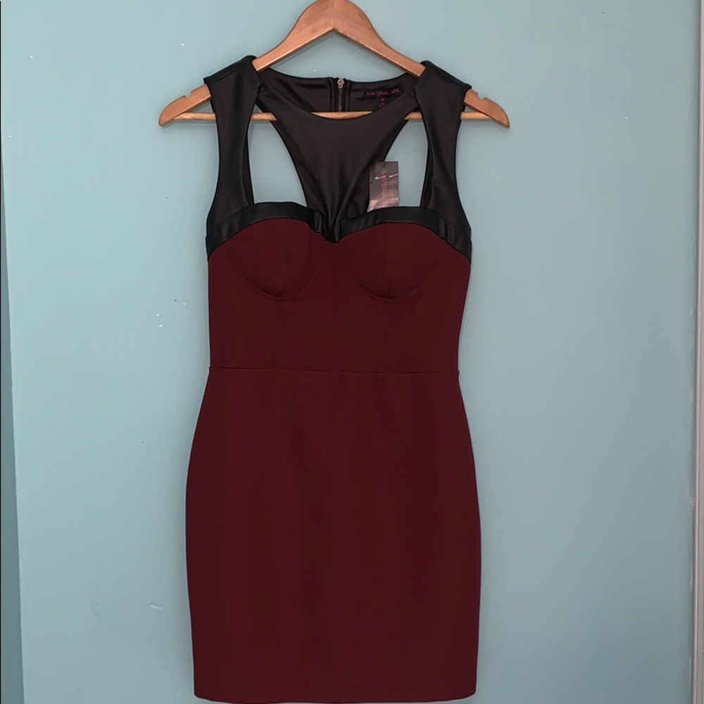 Bodycon faux leather dress